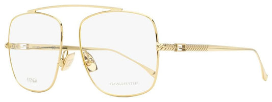 Fendi Women's Square Eyeglasses FF0445 J5G Gold 57mm