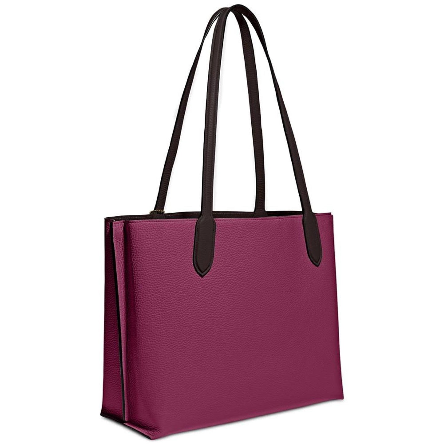 Polished Pebble Leather Willow Tote with Interior Zip Pocket