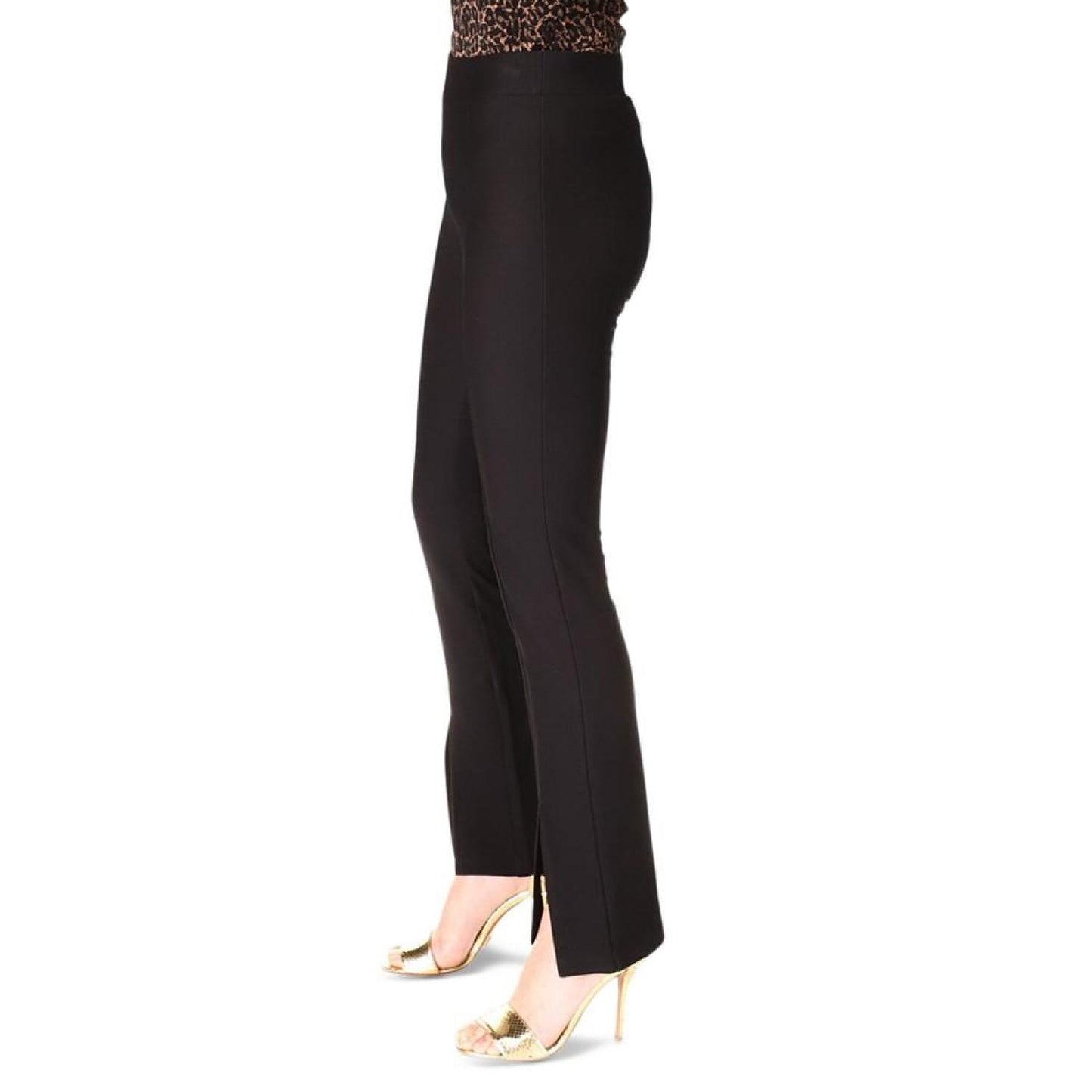 Plus Size High Rise Split-Hem Leggings