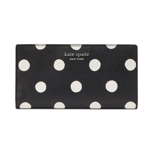 Morgan Sunshine Dot Printed PVC Slim Bifold Wallet