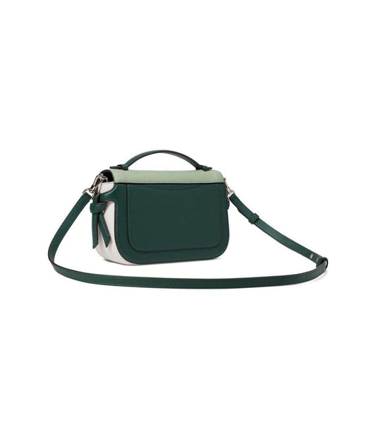 Knott Colorblocked Pebbled Leather Top Handle Crossbody