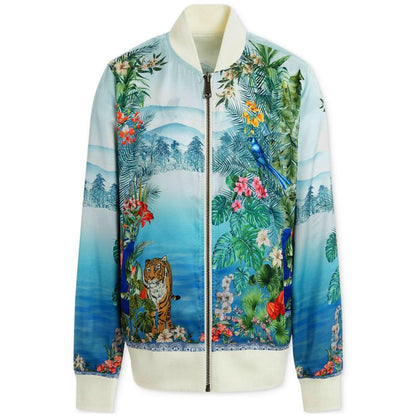 Men's Eden Satin Reversible Graphic Bomber Jacket