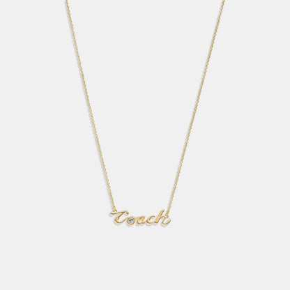 Coach Outlet Logo Script Necklace