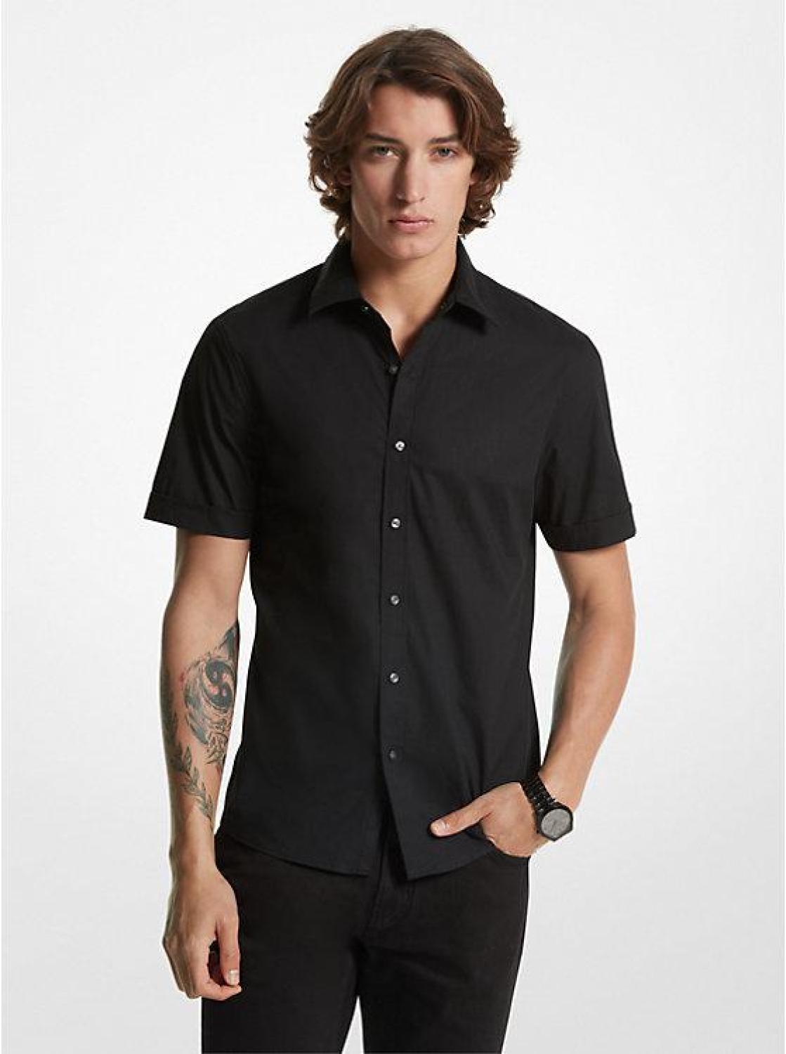 Slim-Fit Stretch Cotton Shirt