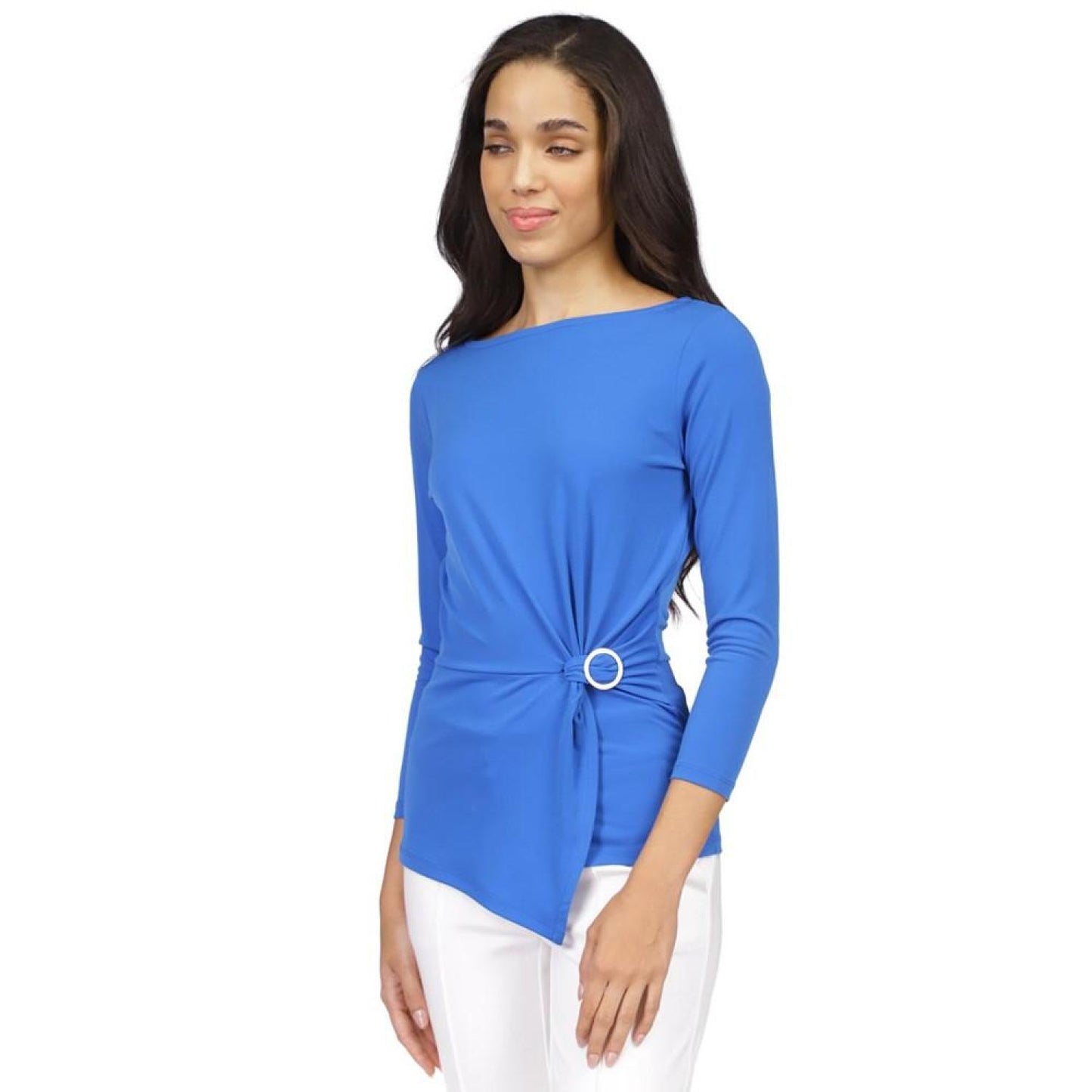 Women's Ring Twist Asymmetrical-Hem Top