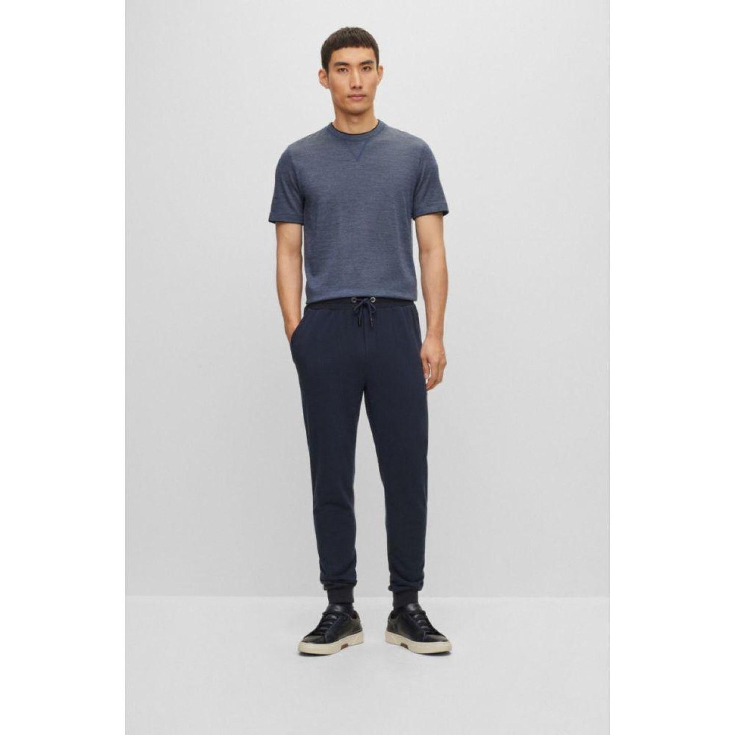 Cuffed tracksuit bottoms in cotton and cashmere