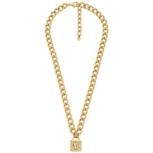 Pave Lock Chain Necklace