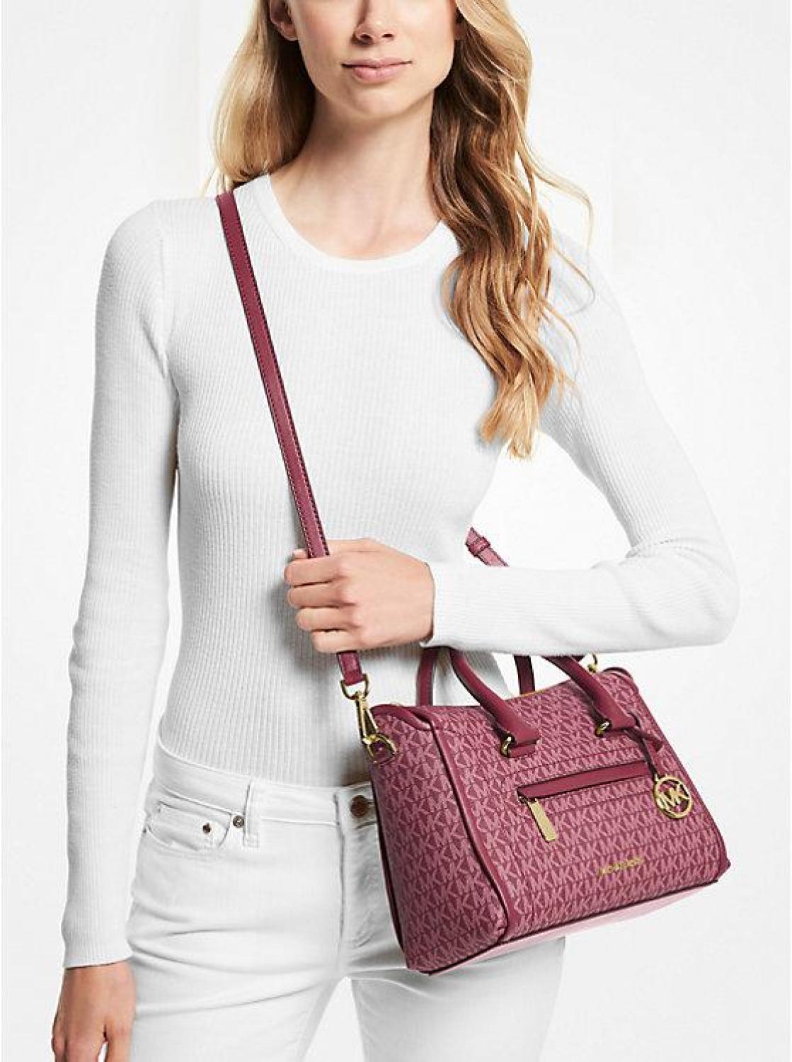 Carine leather medium online satchel