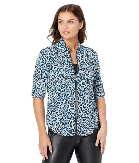 Petite Wildcat Lock Zip Shirt