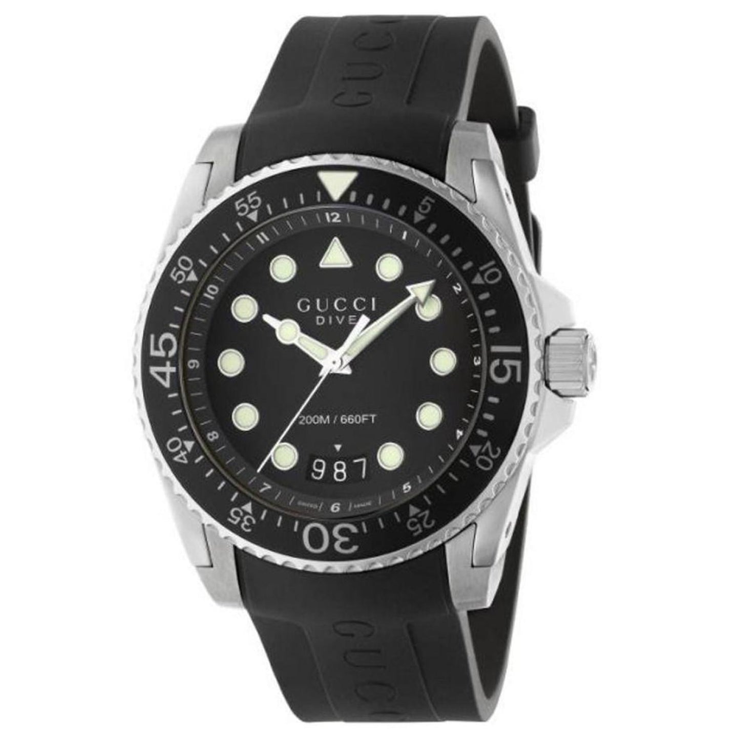 Gucci Men's Classic Black Dial Watch