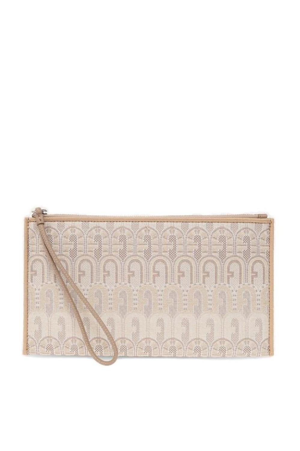 Furla Opportunity Logo Monogram Zipped Clutch Bag