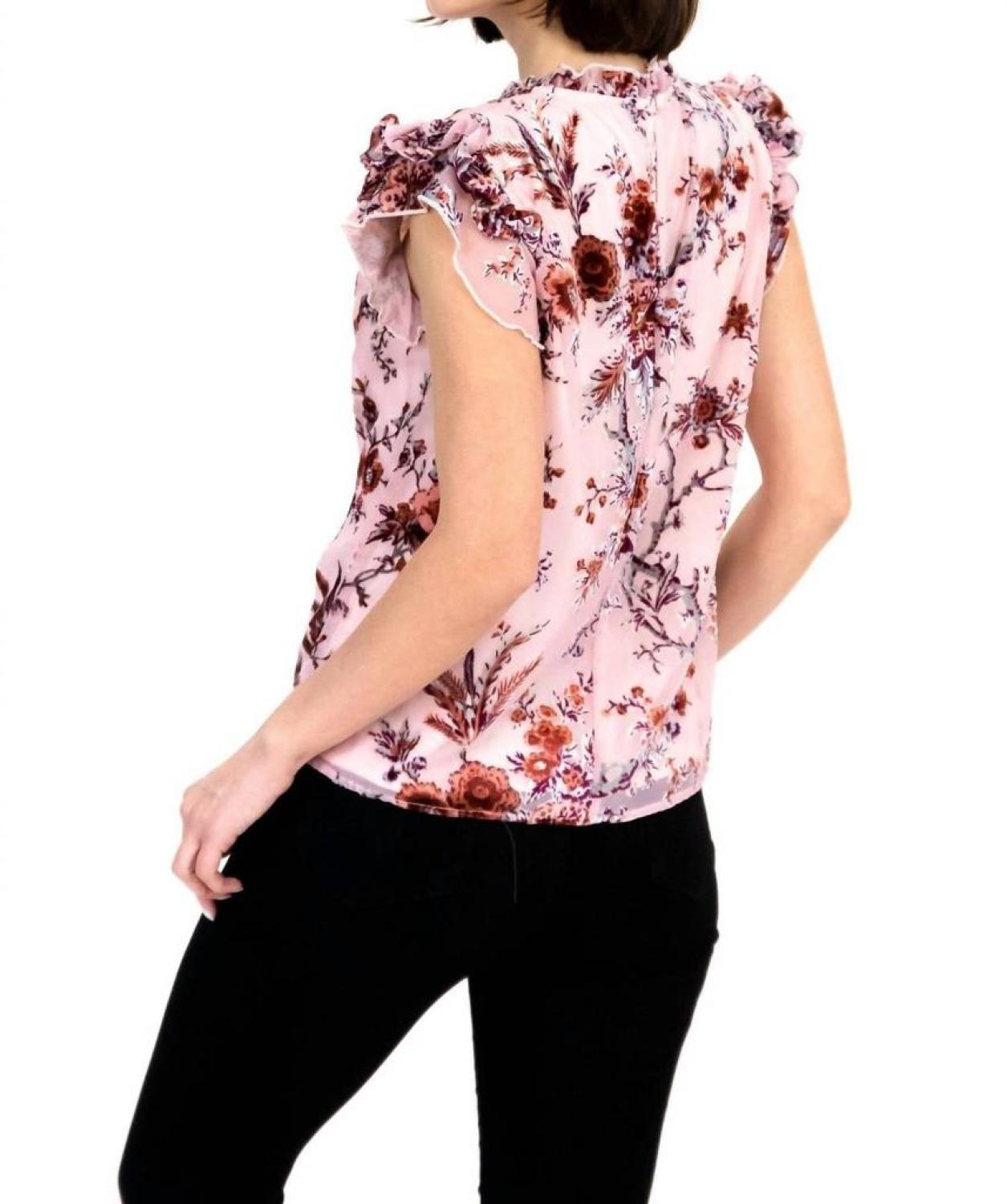 Vixen Top In Vineyard Bloom Pink