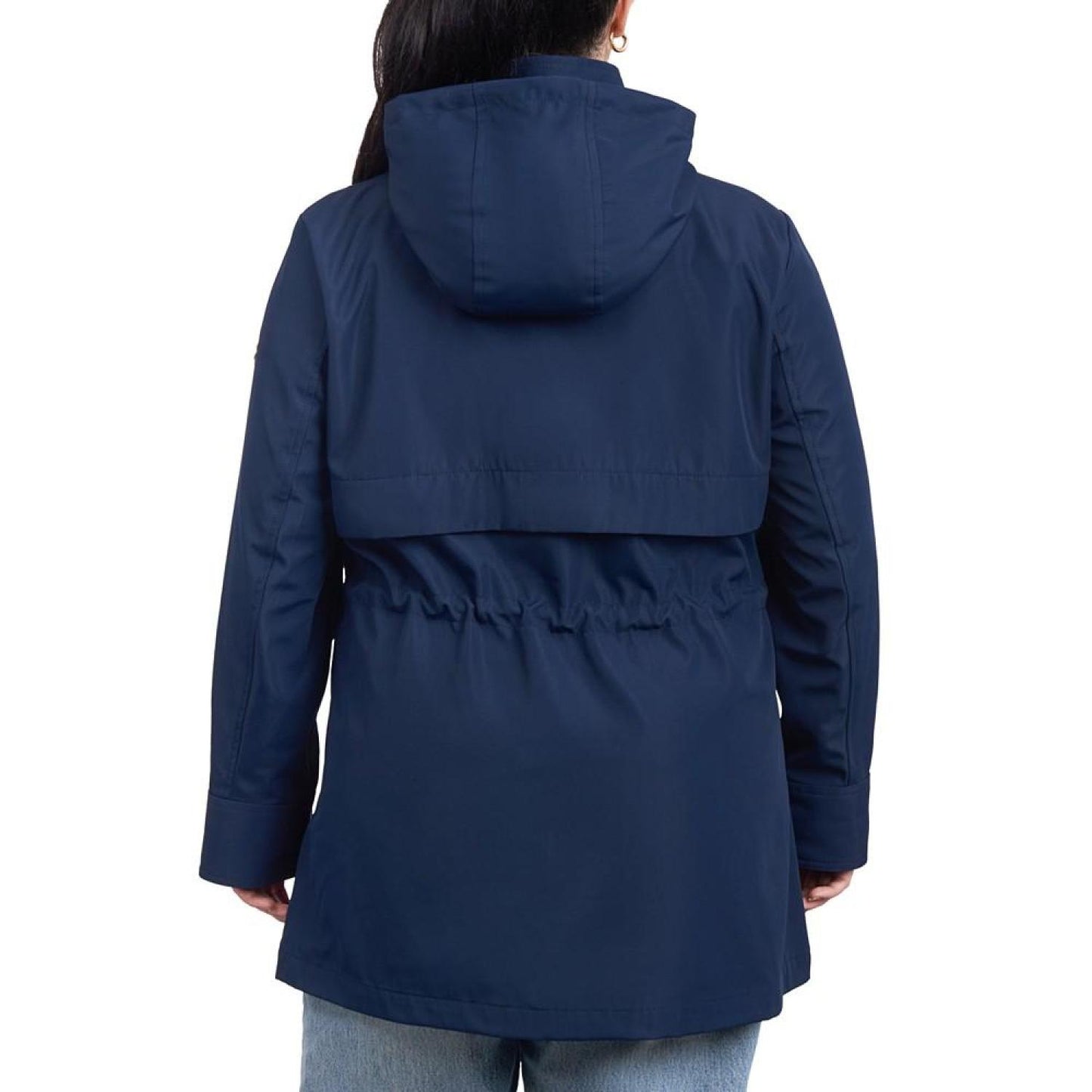 Women's Plus Size Hooded Water-Resistant Anorak Coat