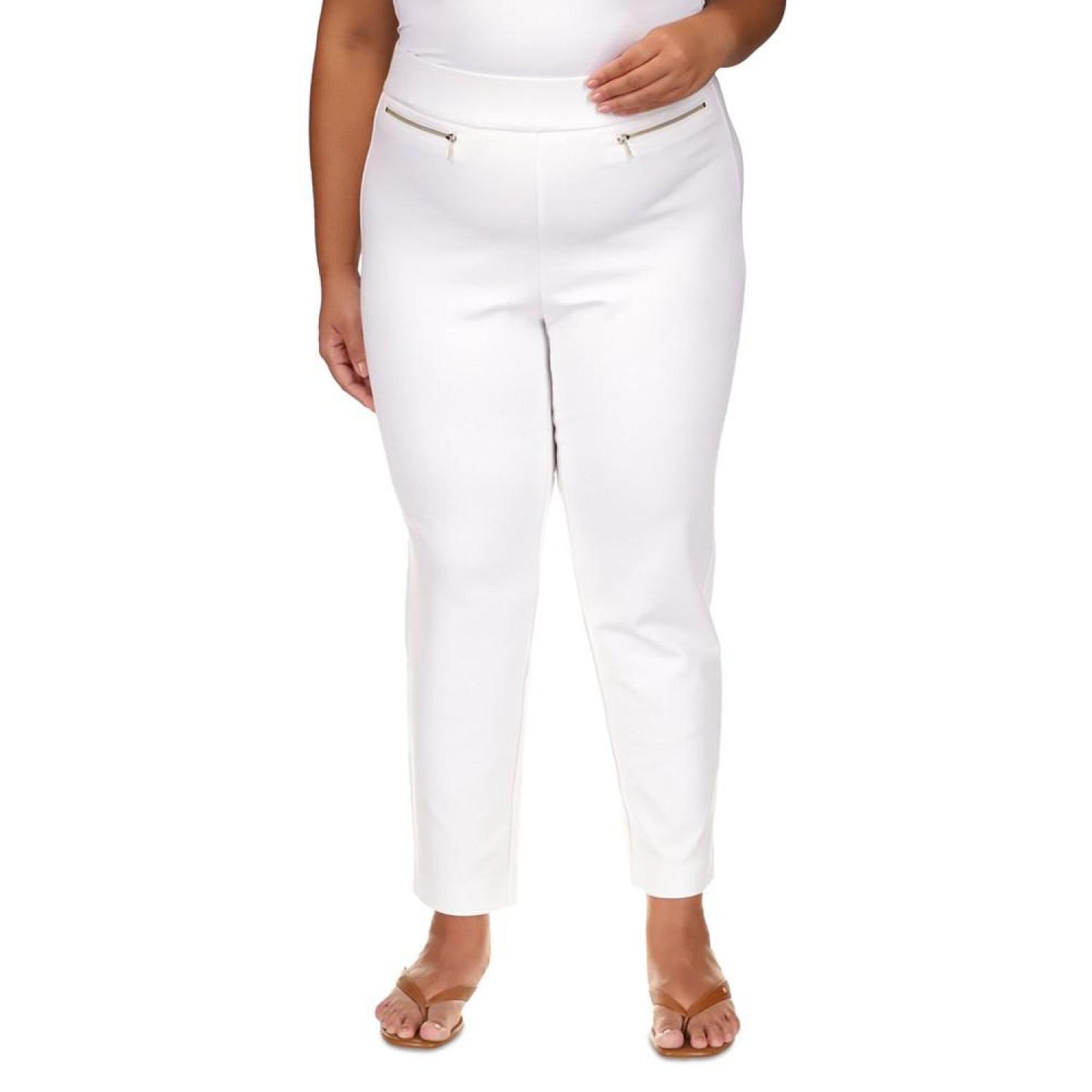 Plus Size High-Rise Pull-On Pants