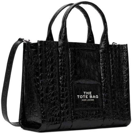 Black 'The Croc-Embossed' Medium Tote