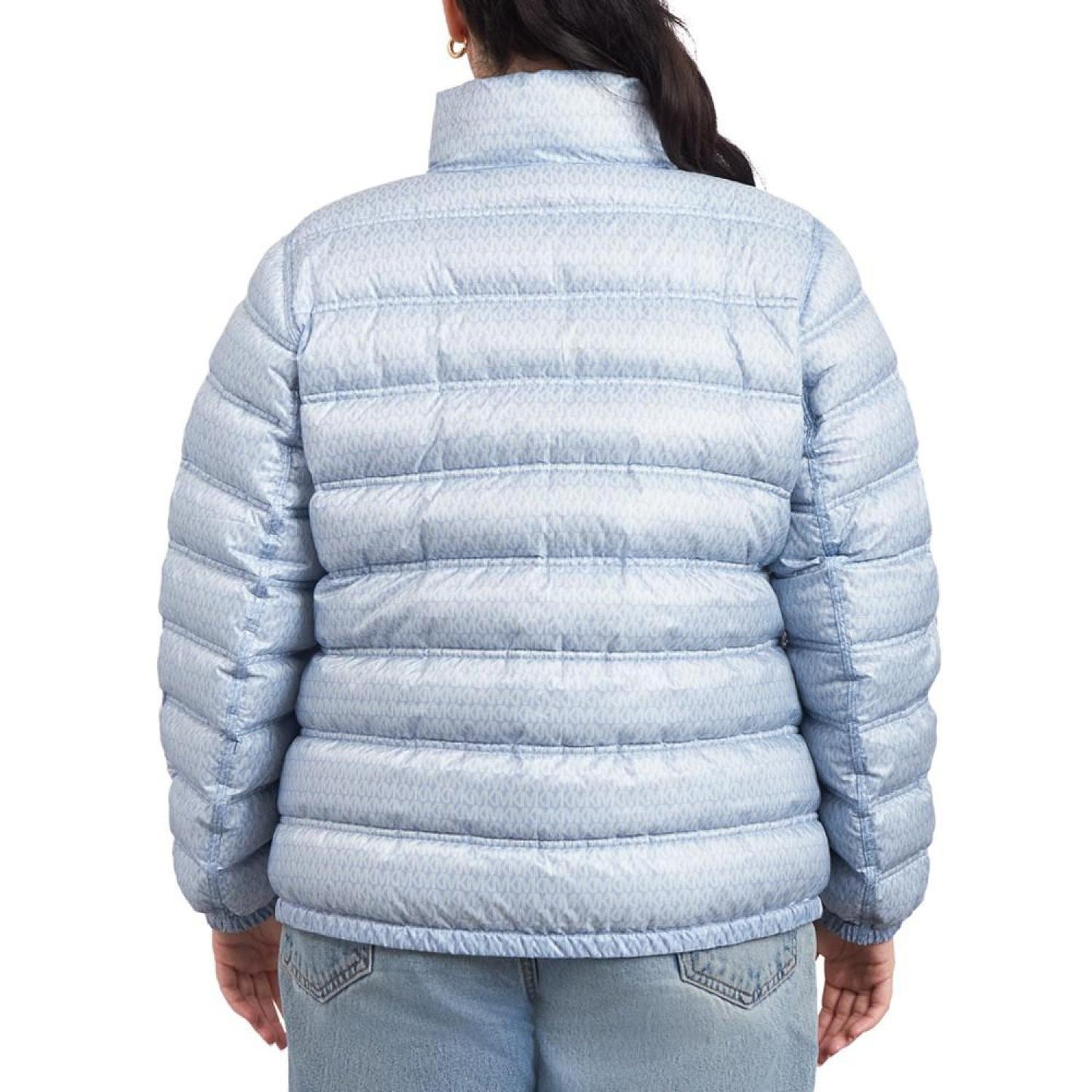 Women's Plus Size Reversible Shine Down Puffer Coat, Created for Macy's