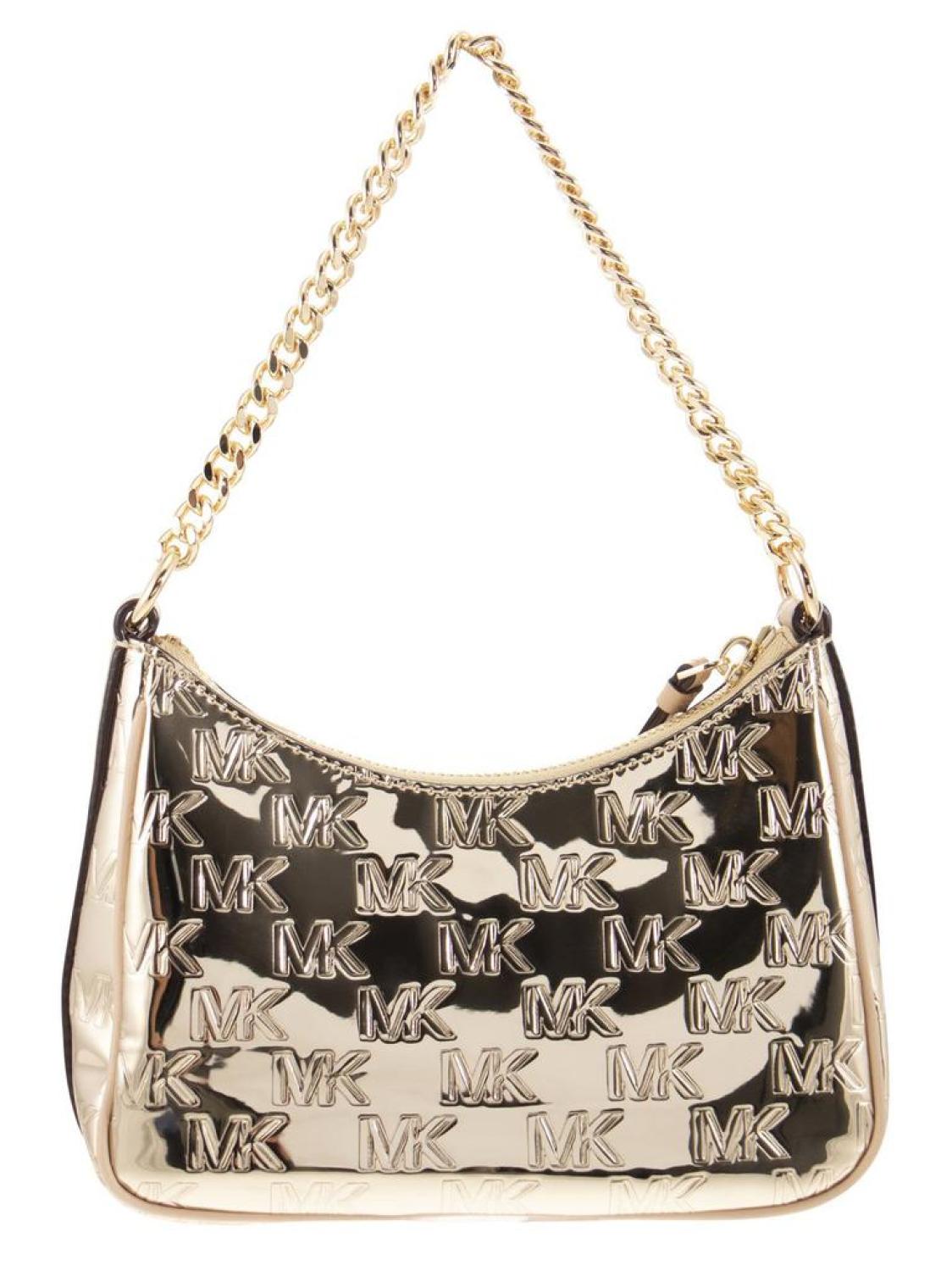 Michael Kors Logo Printed Zipped Small Shoulder Bag