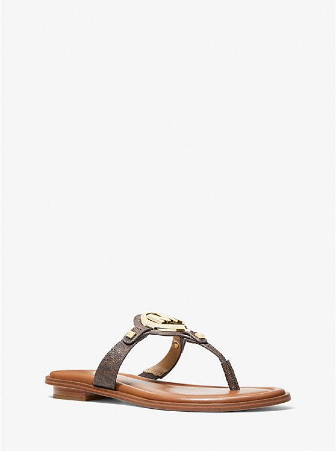 Aubrey Logo T-Strap Sandal