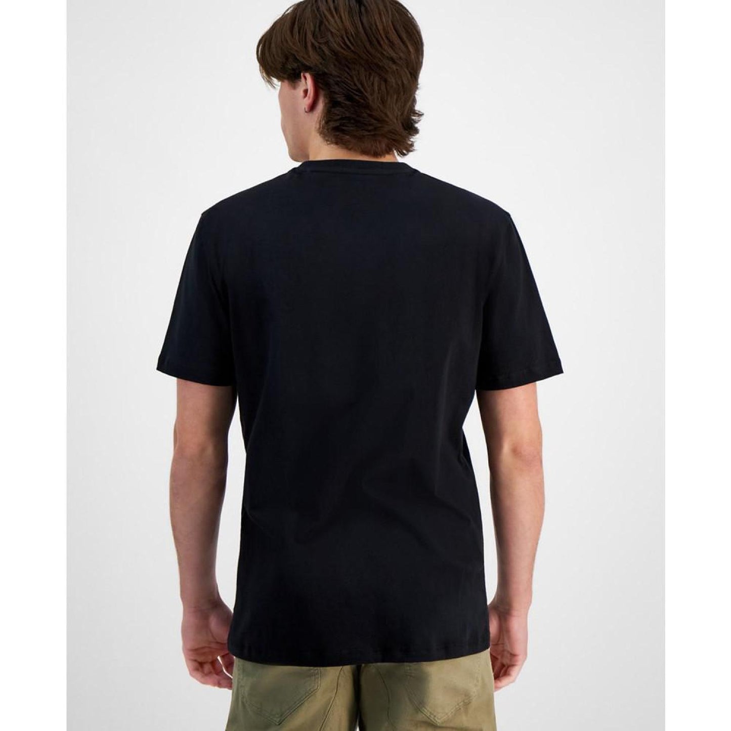 Men's Flock Embroidered Logo Graphic T-Shirt