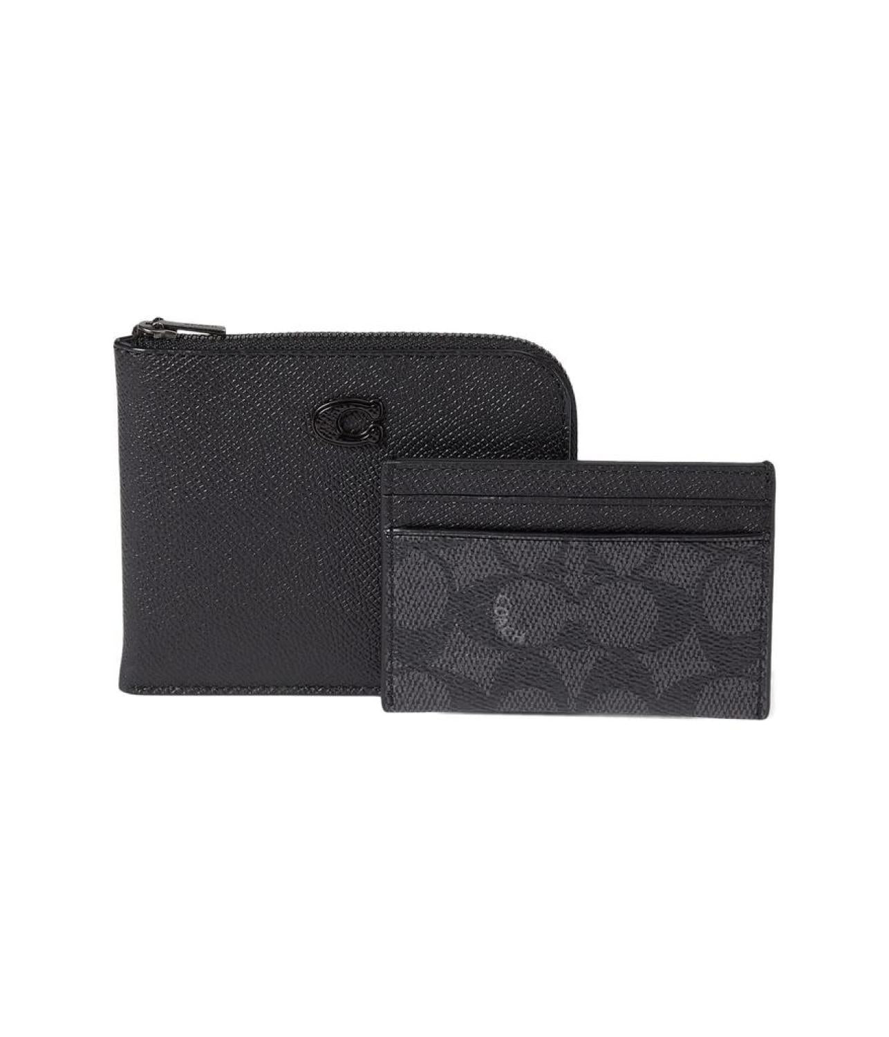 3-in-1 L-Zip Wallet in Cross Grain Leather