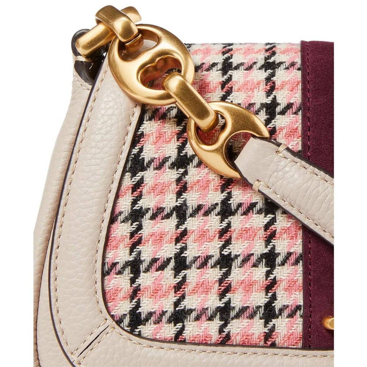 Gramercy Racing Stripe Plaid Twill Fabric Small Flap Shoulder Bag