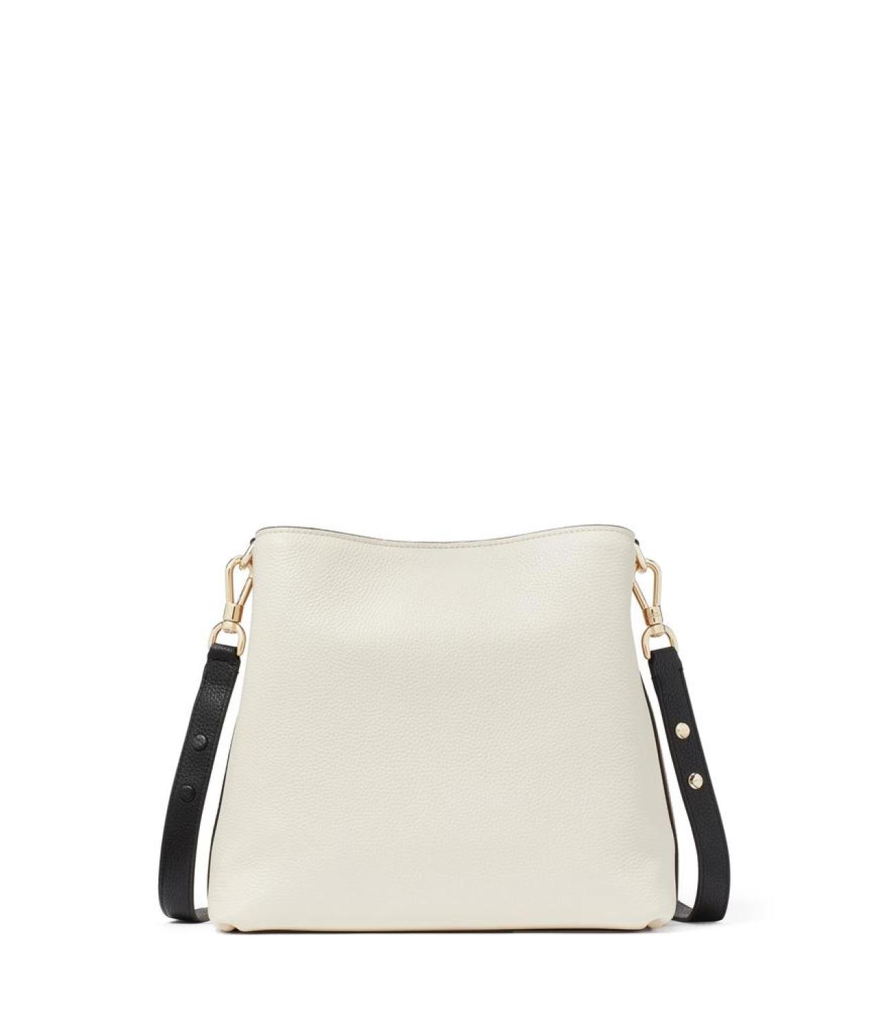 Hudson Colorblocked Pebbled Leather Shoulder Bag