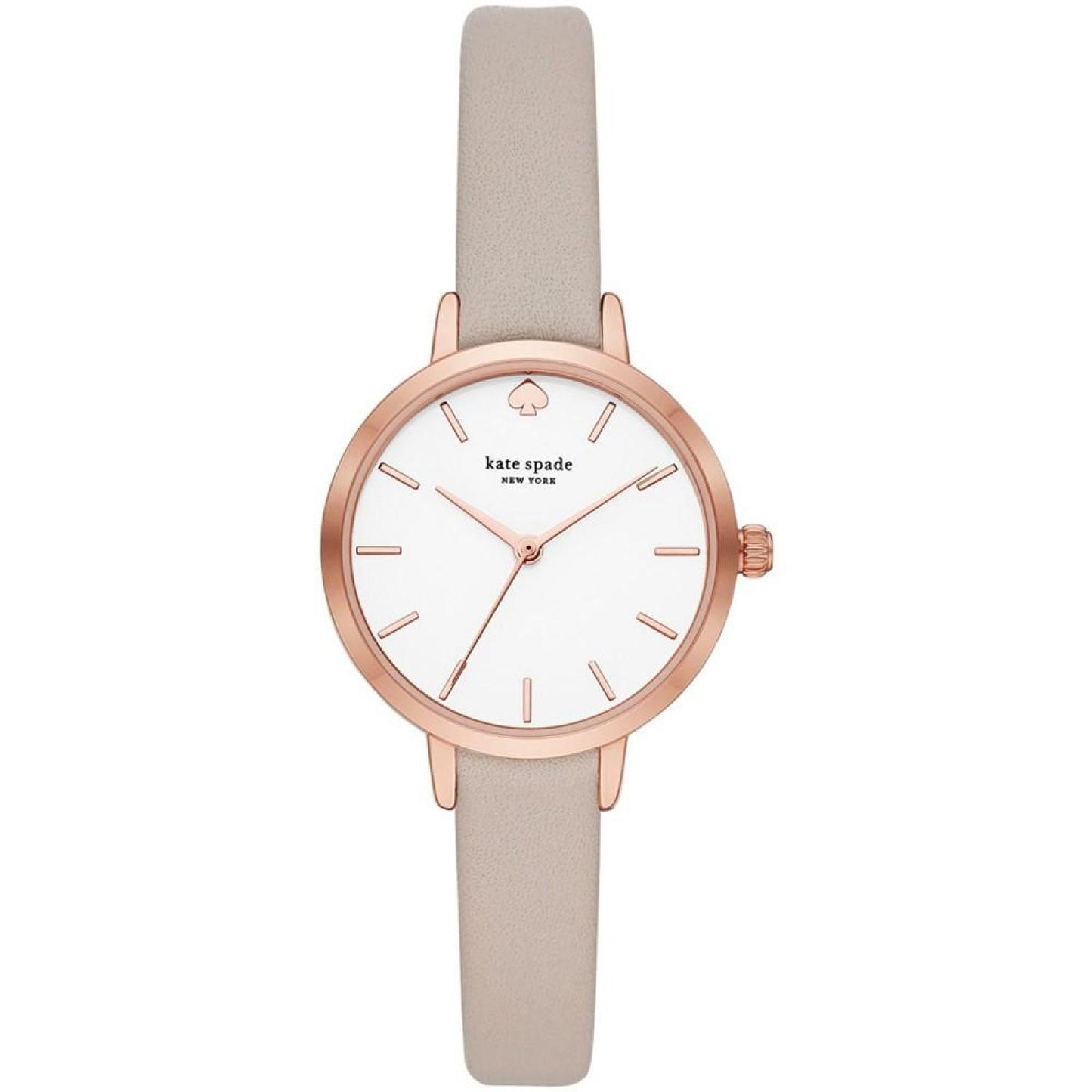 Women's Metro Three-Hand Gray Leather Watch 30mm