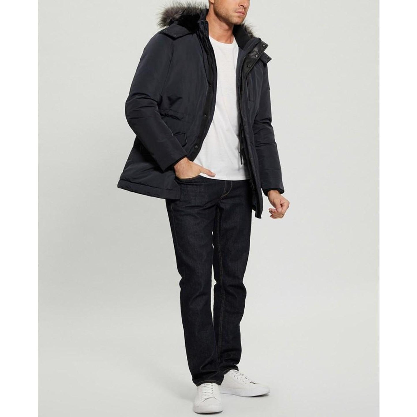 Men's Real Down Parka Jacket