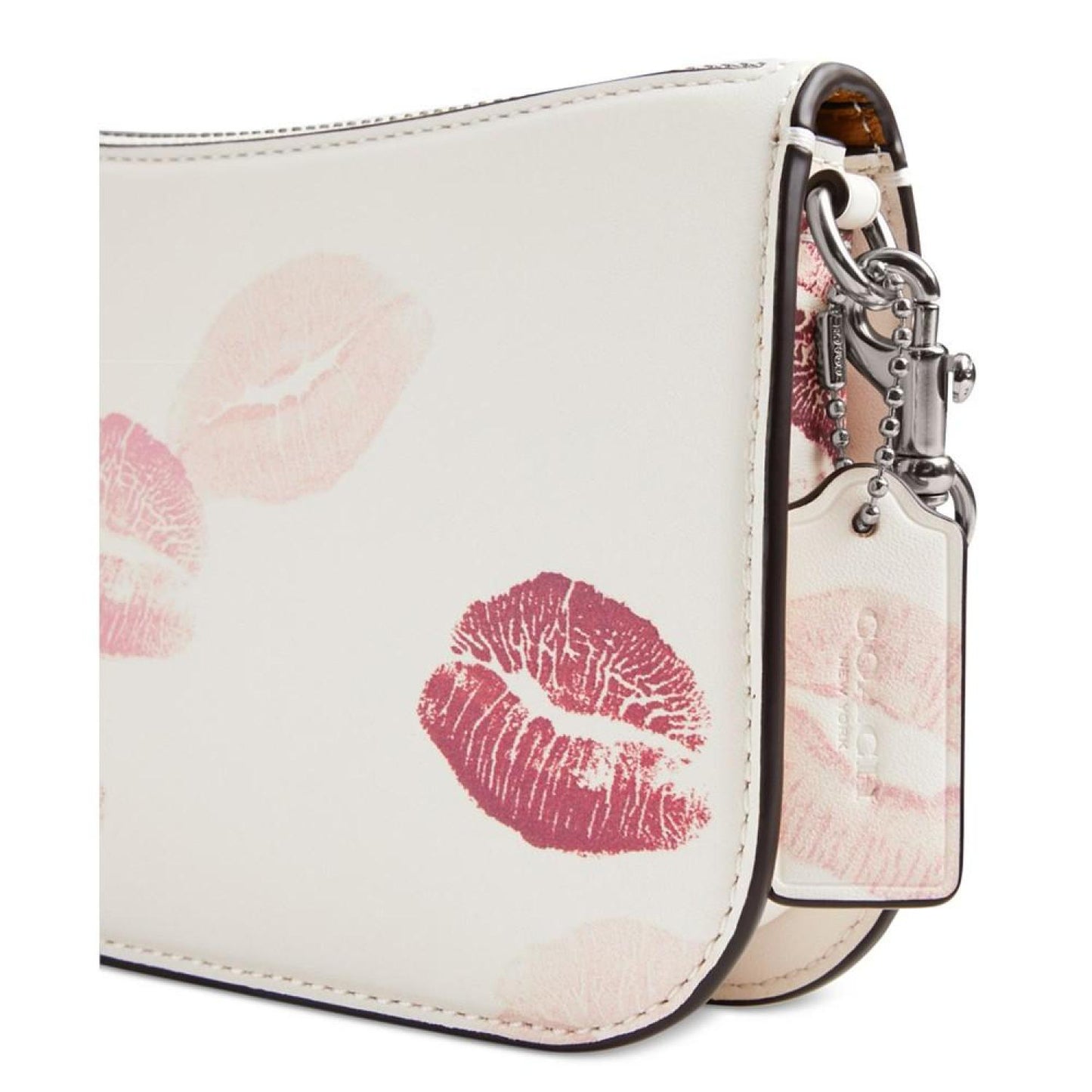 Penn Lip-Print Leather Shoulder Bag