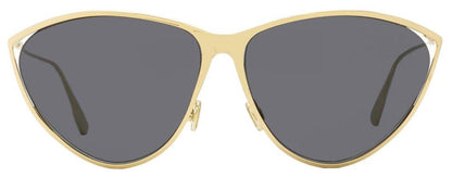 Dior Women's Oval Sunglasses NewMotard J5GIR Gold 65mm