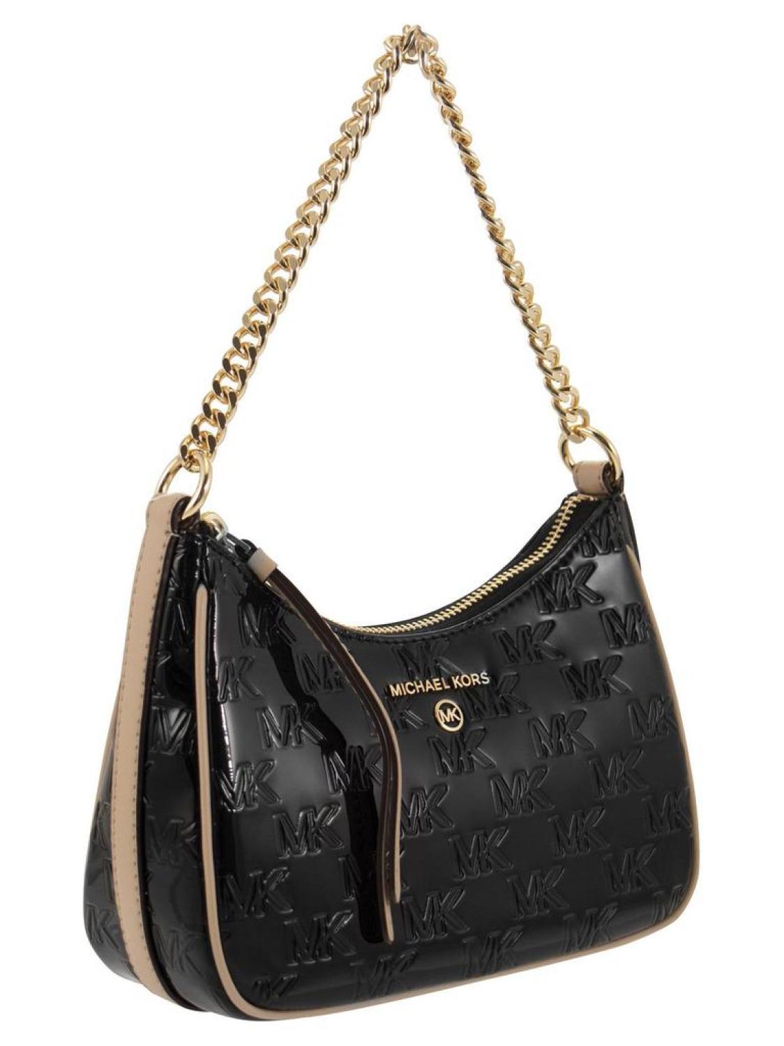 Michael Kors Logo Printed Zipped Small Shoulder Bag