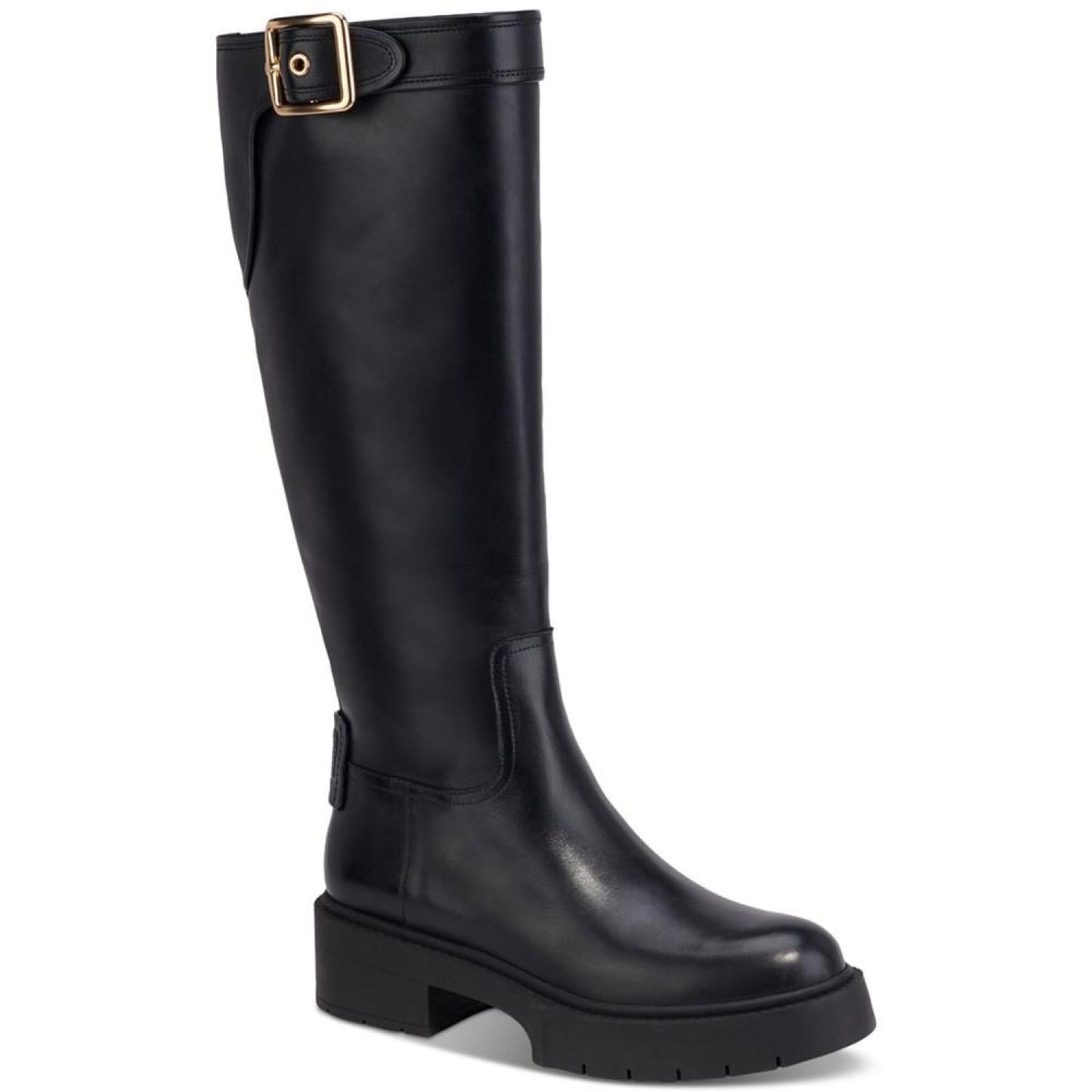 Women's Lilli Buckled-Strap Block-Heel Riding Boots