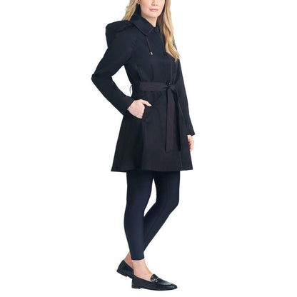 Women's Single-Breasted Raglan-Sleeve Trench Coat