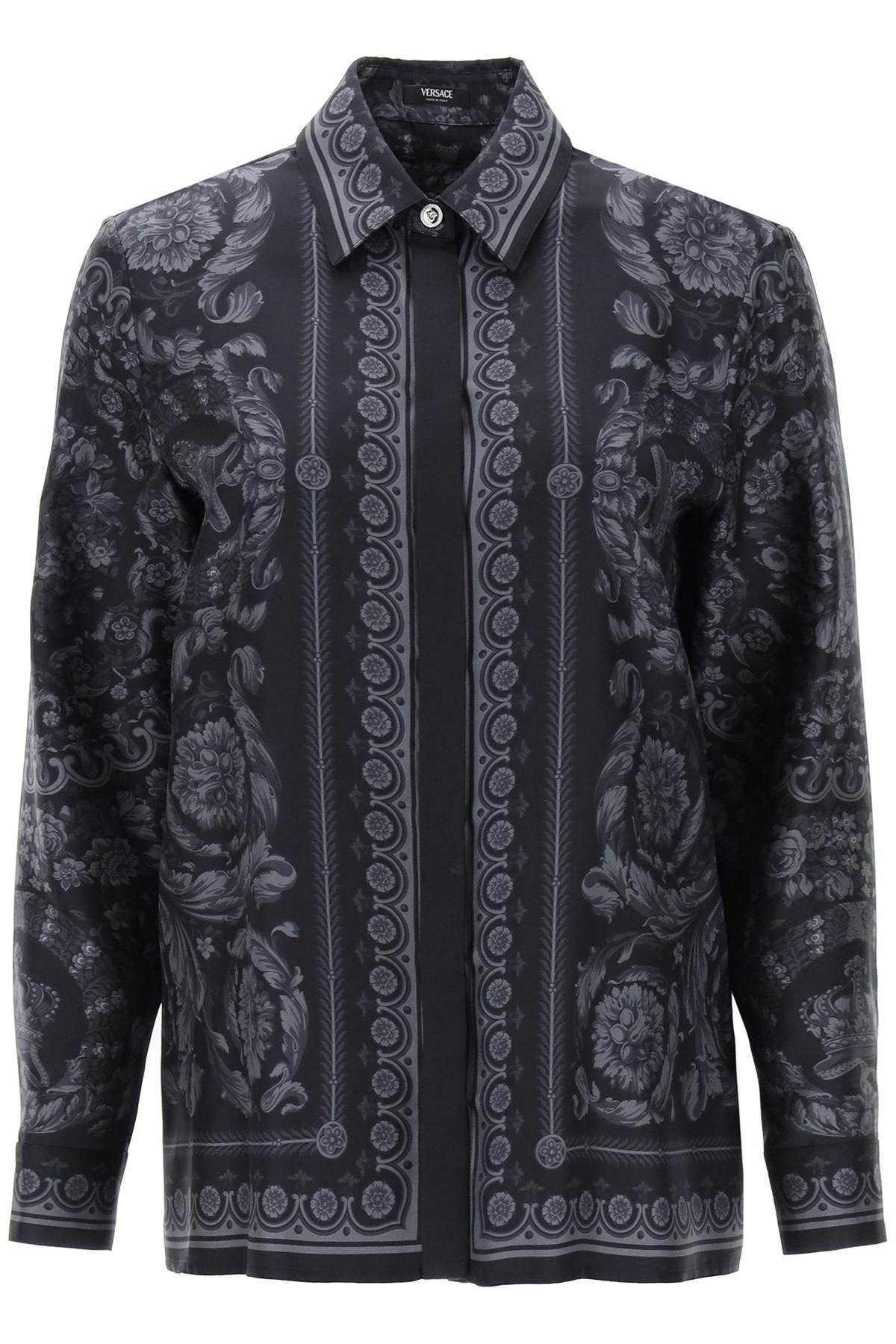 Versace barocco shirt in crepe de chine