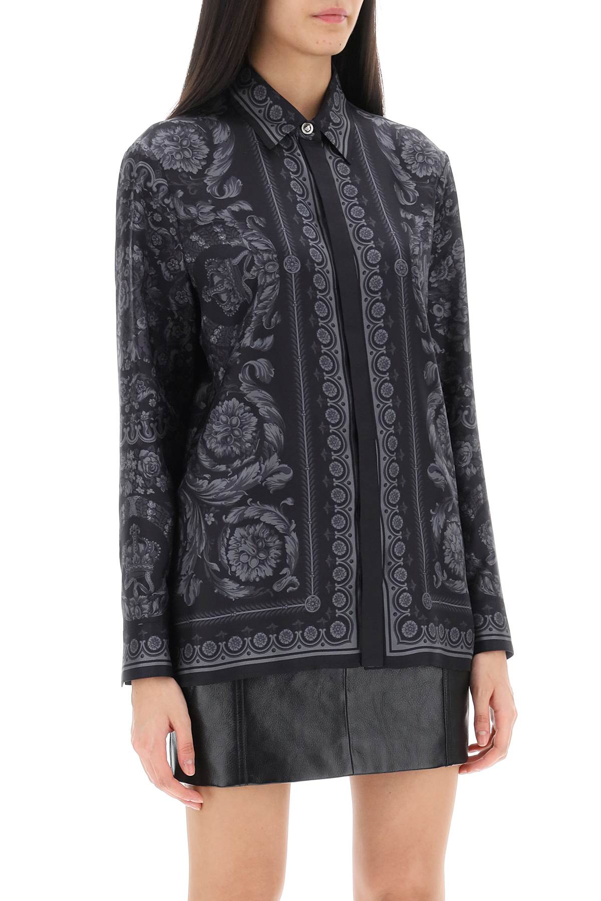 Versace barocco shirt in crepe de chine