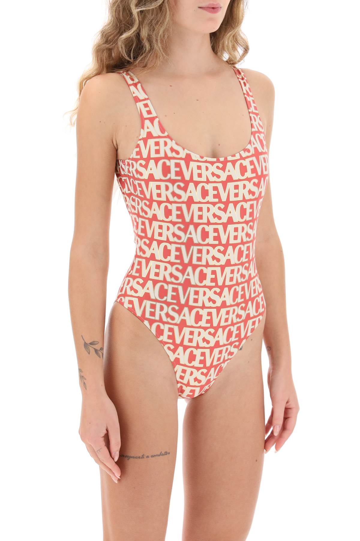 Versace versace allover one-piece swimwear