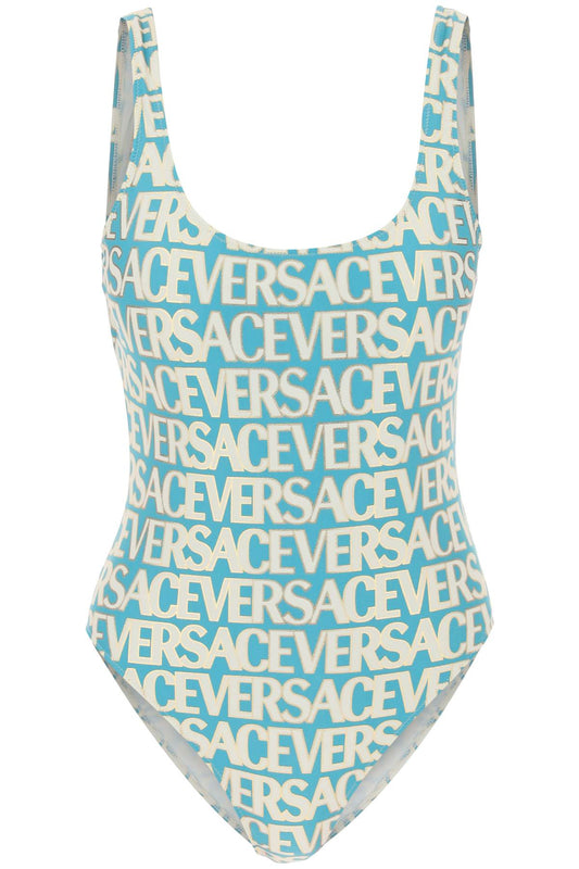 Versace versace allover one-piece swimwear