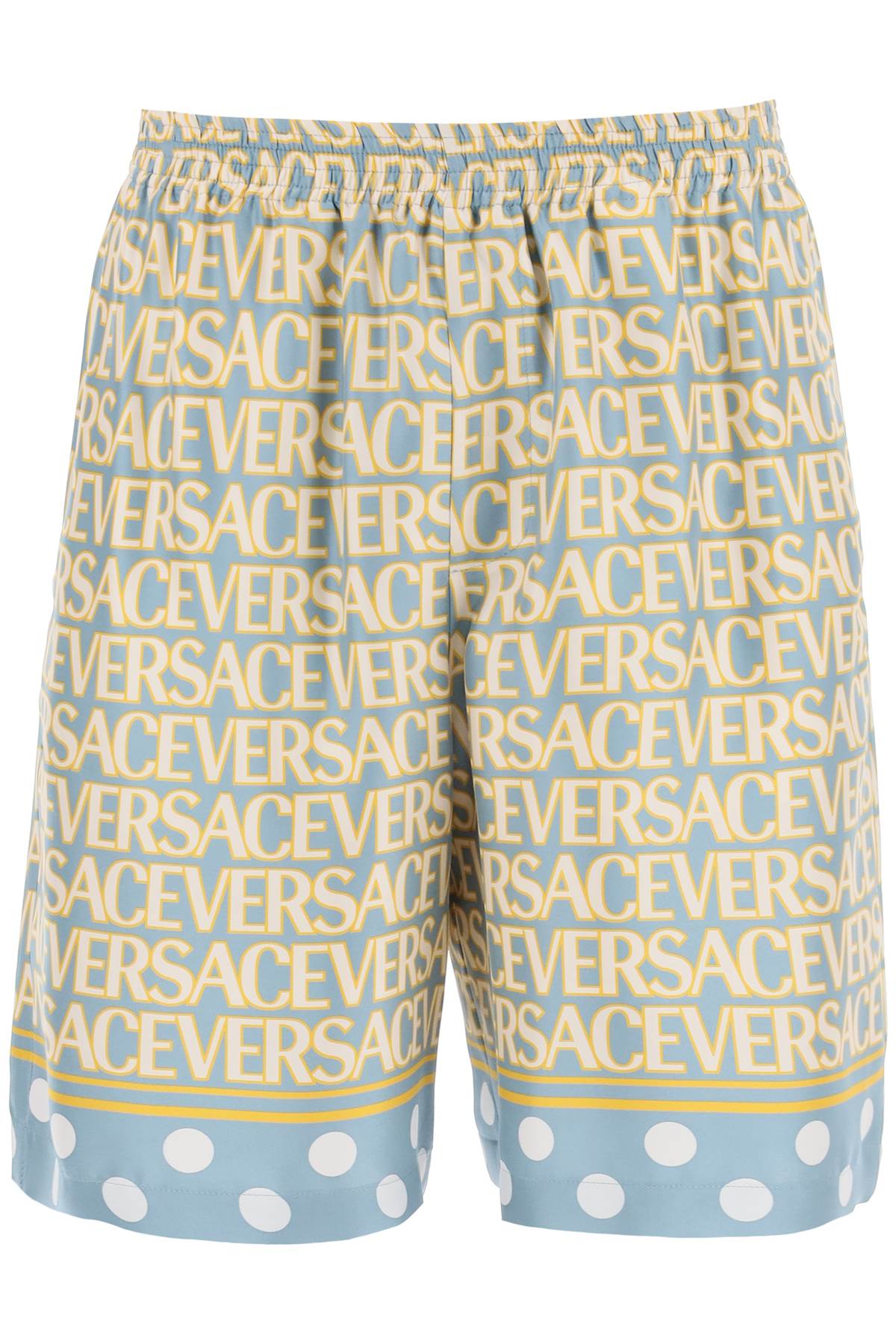 Versace versace allover silk shorts