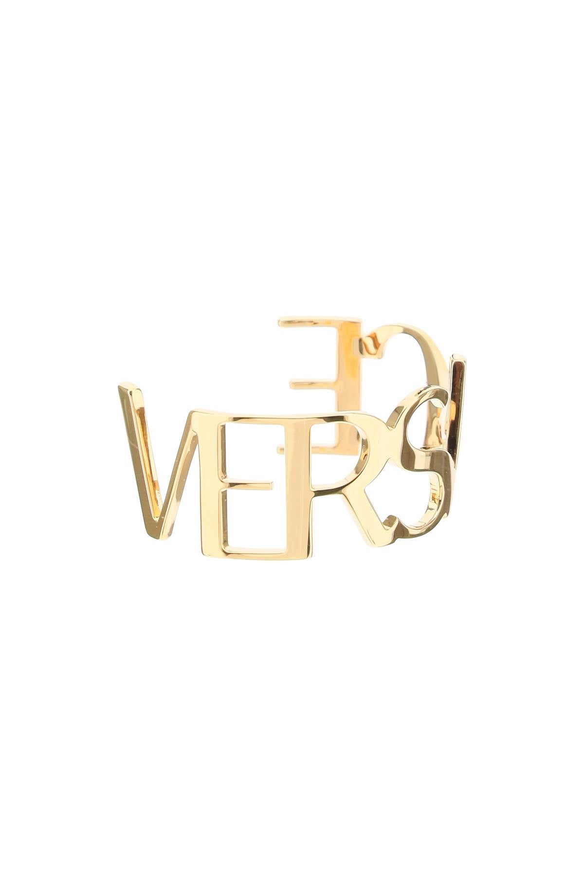 Versace stiff logoed bracelet