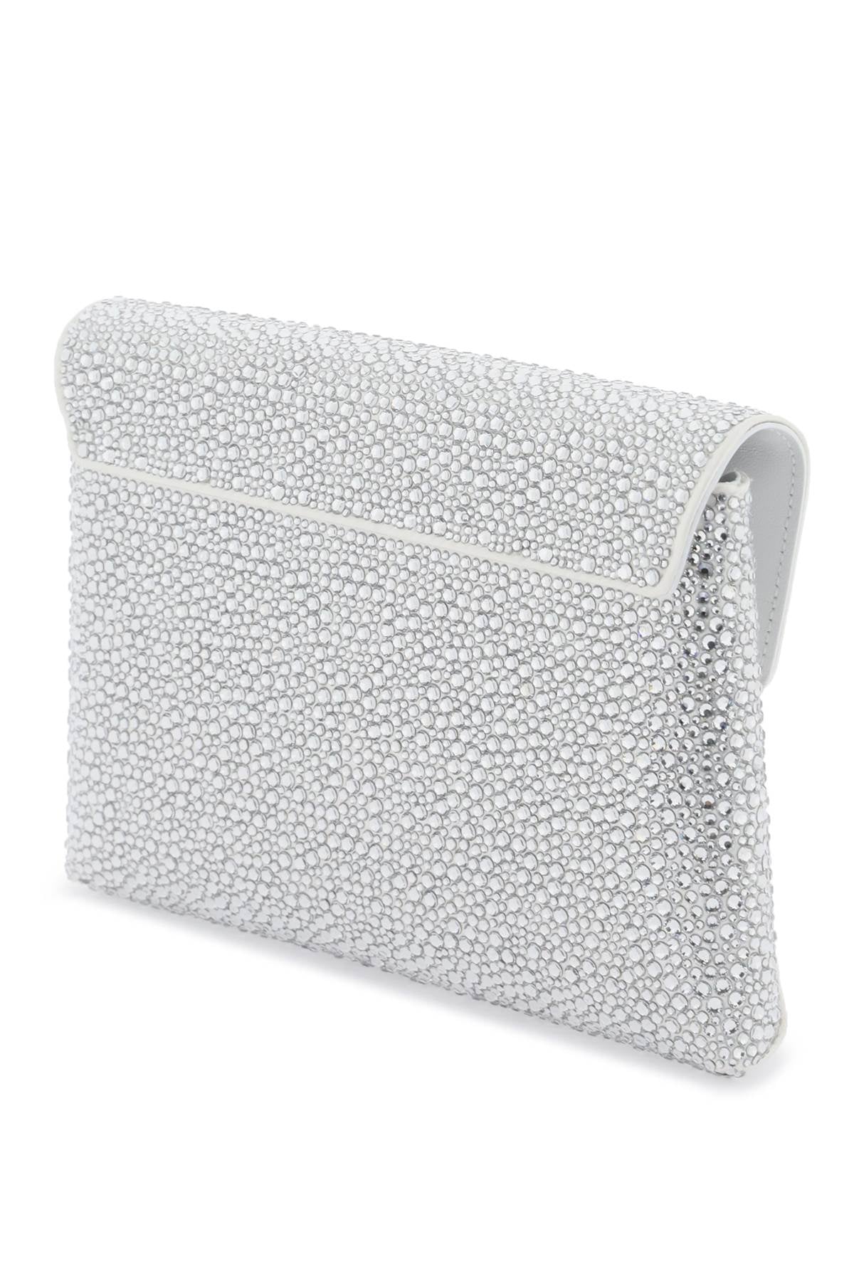 Versace la medusa envelope clutch with crystals