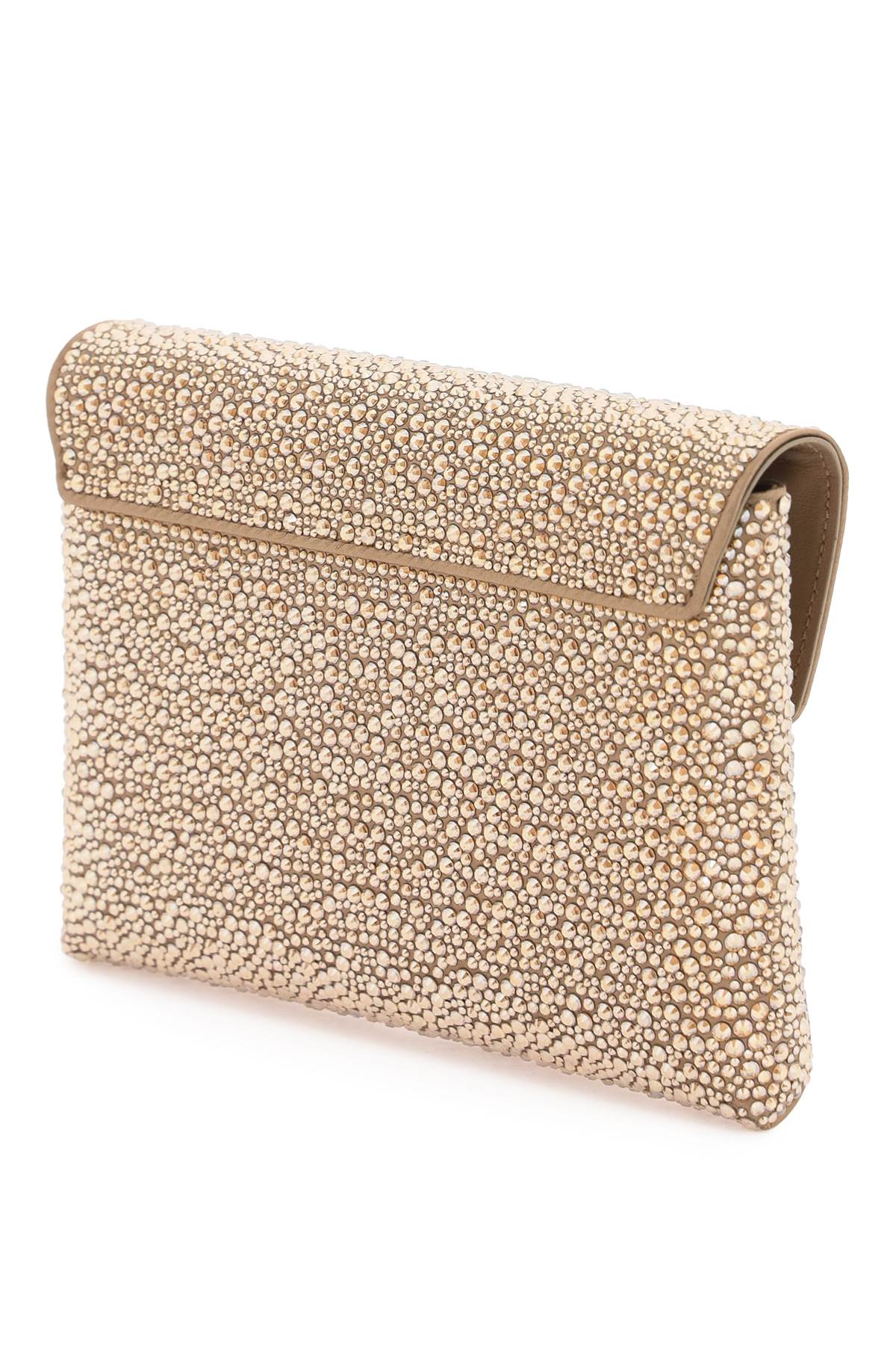 Versace la medusa envelope clutch with crystals