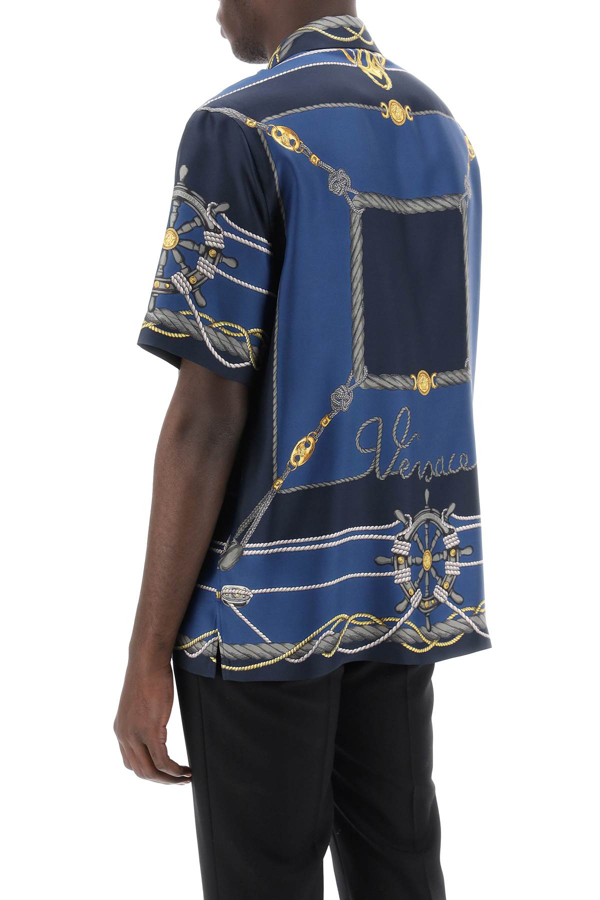 Versace versace nautical bowling shirt