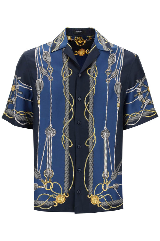 Versace versace nautical bowling shirt