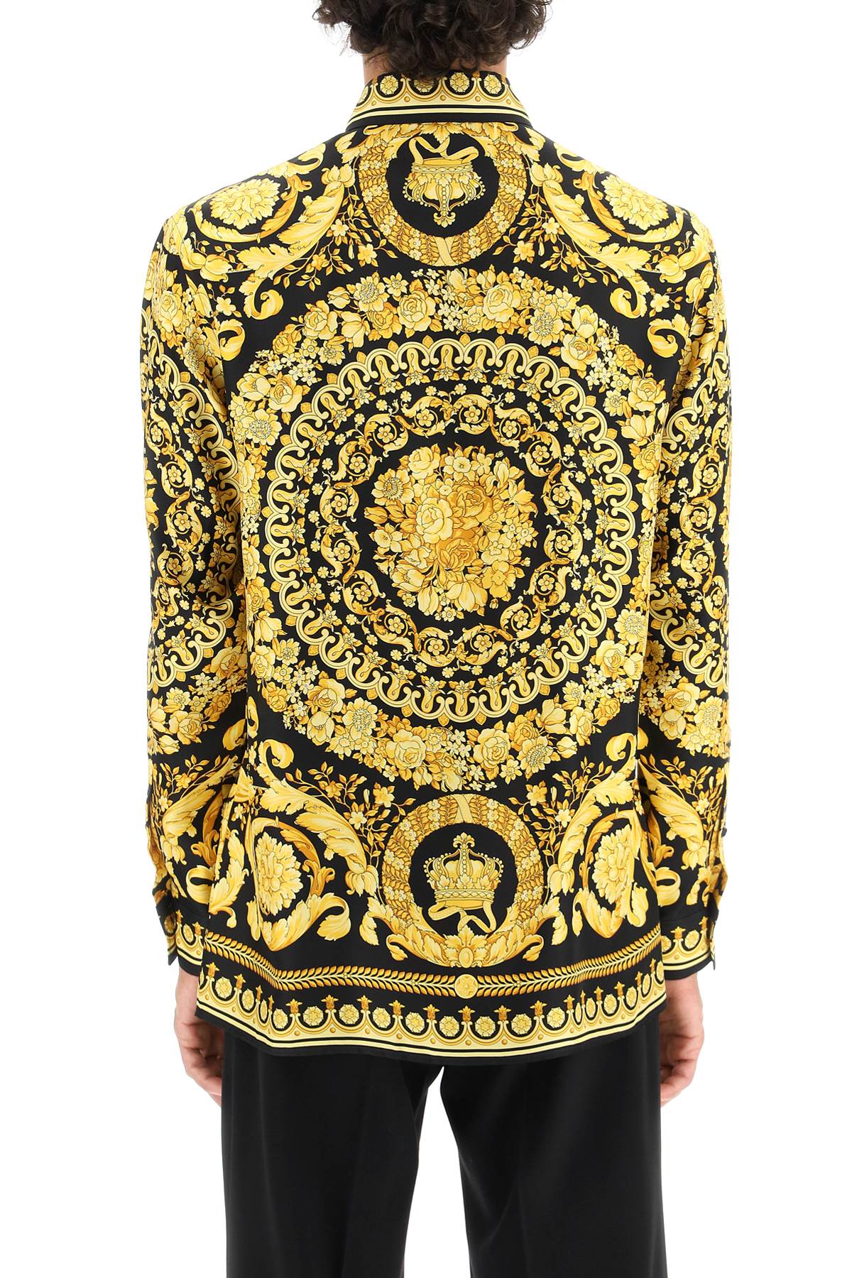 Versace barocco print silk shirt