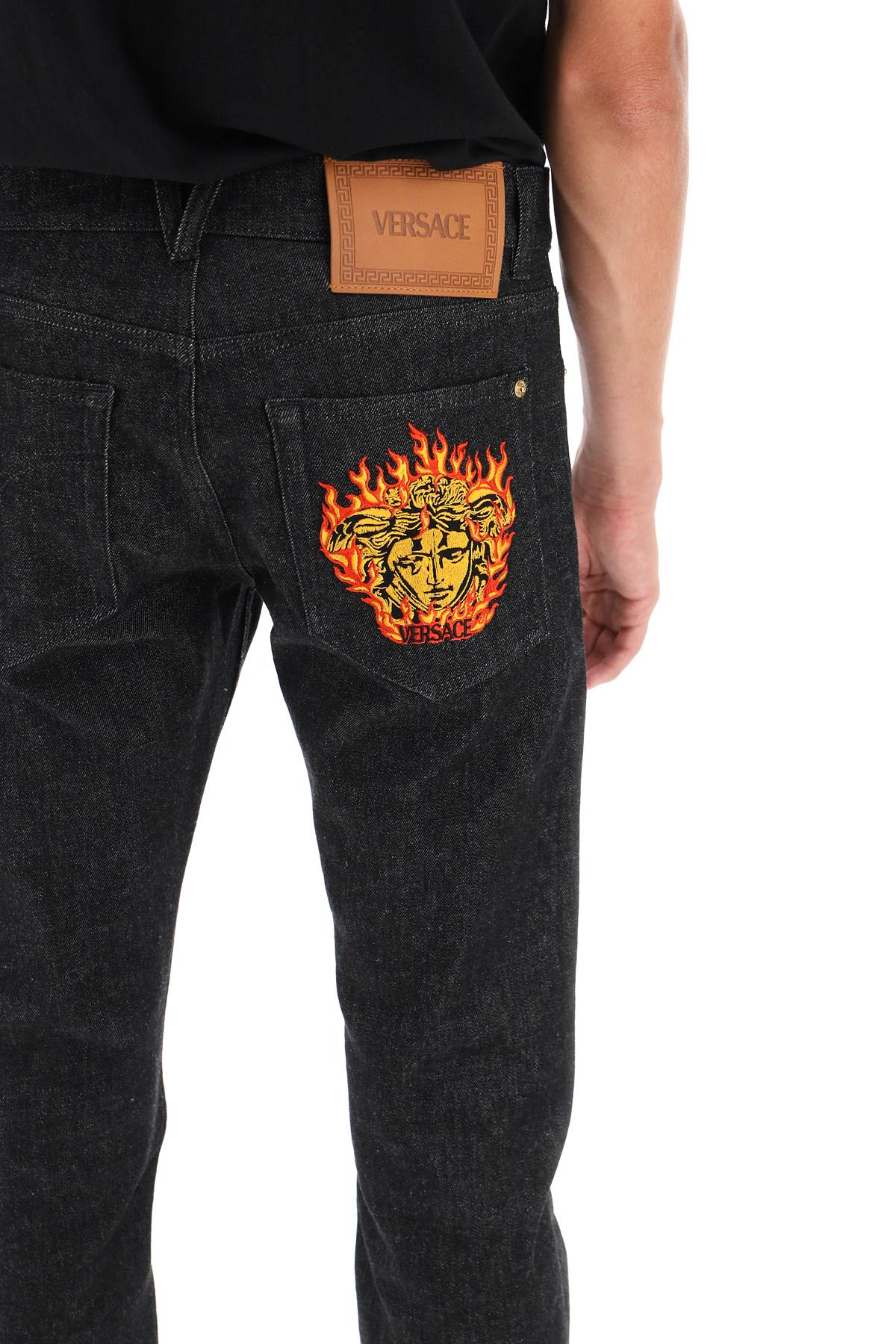 Versace medusa flame jeans