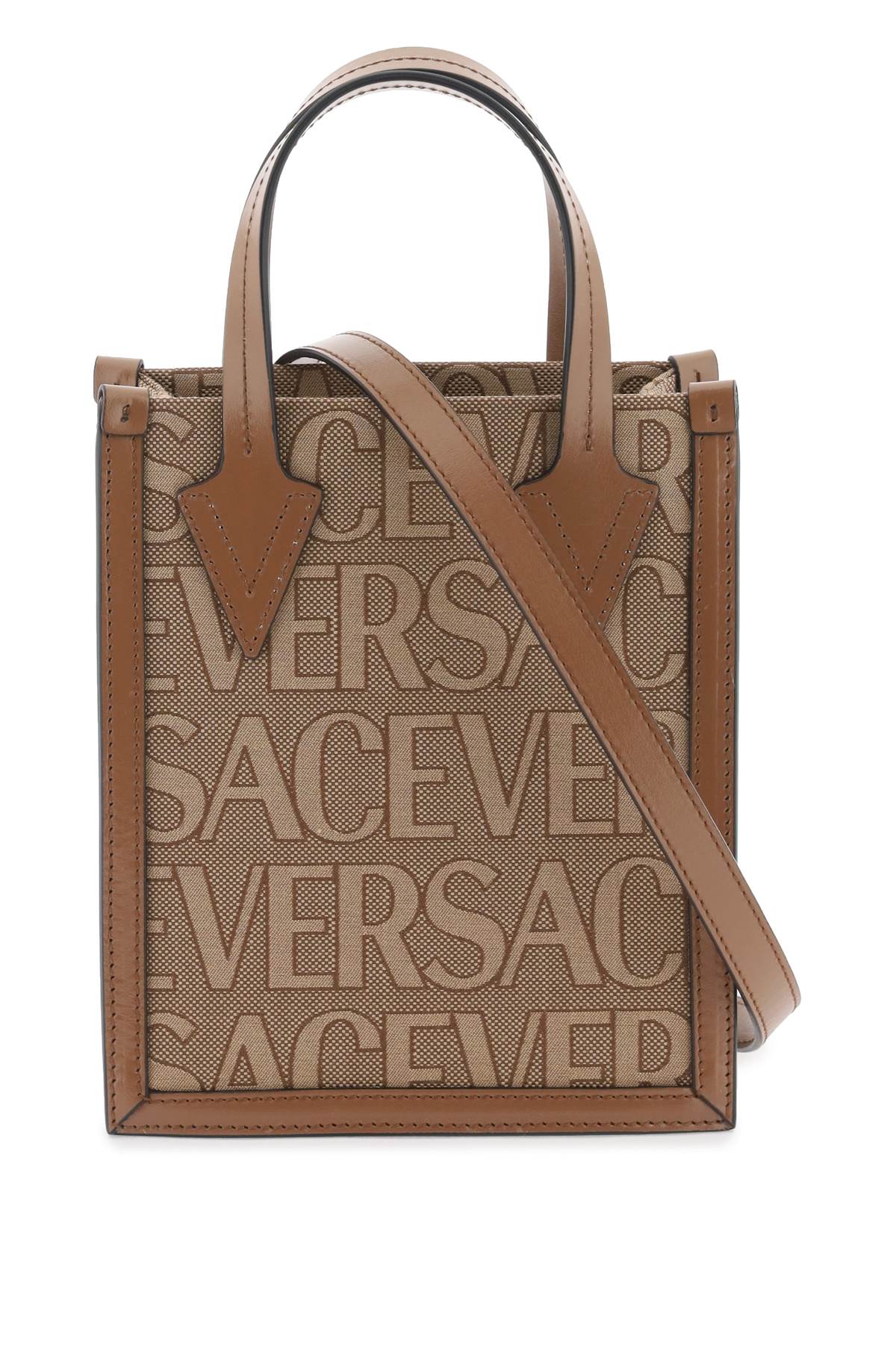 Versace versace allover small tote bag