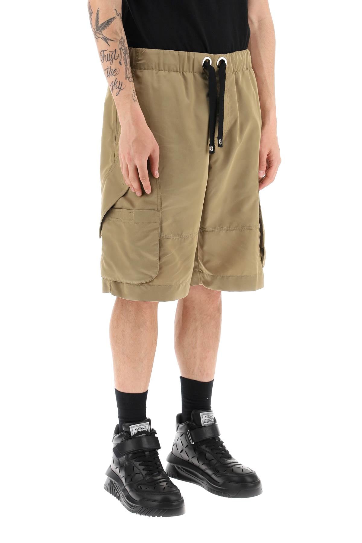 Versace oversized nylon cargo shorts