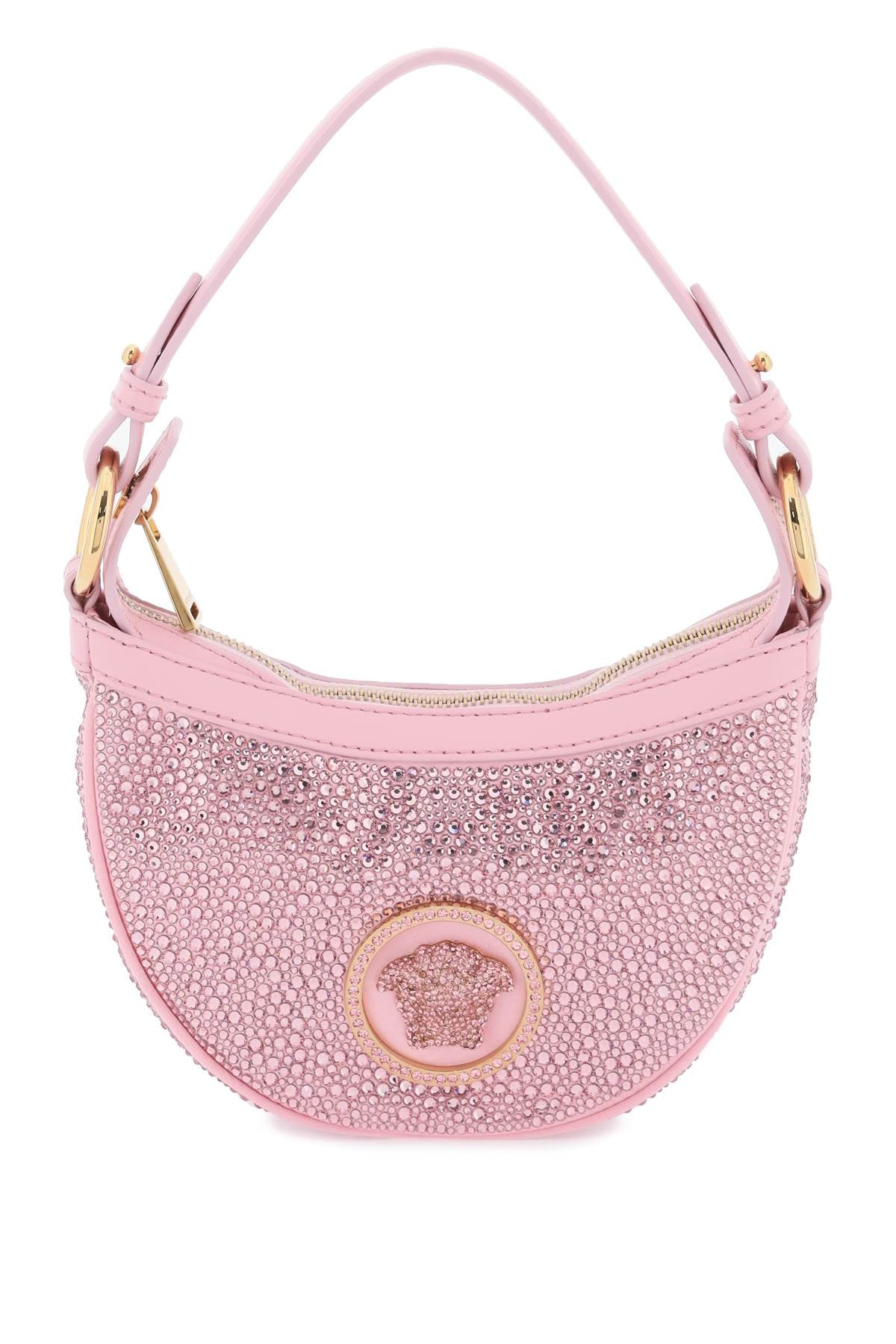 Versace repeat mini hobo bag with crystals