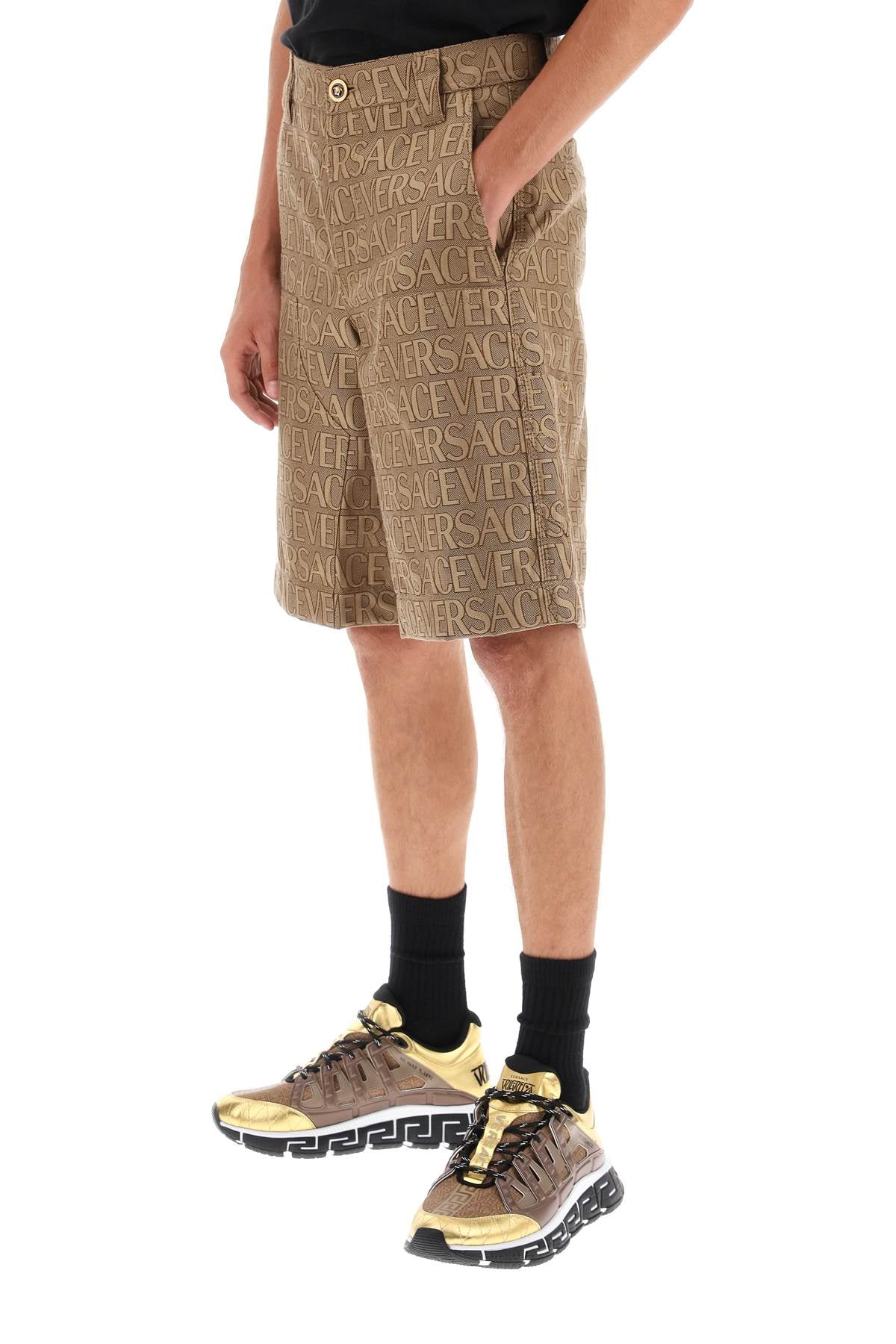 Versace versace allover shorts