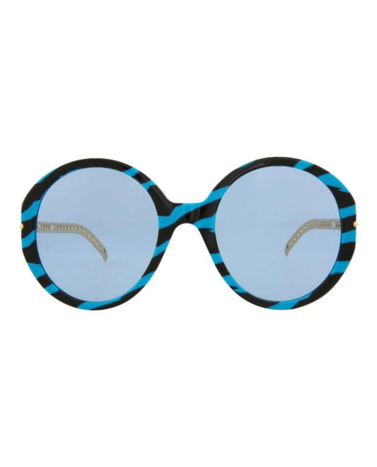 Round-Acetate Frame Sunglasses